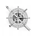 nordic compass tattoo design idea