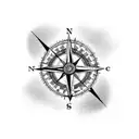 nordic compass tattoo design idea