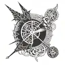Incorporate iconic nu metal band logos into a sleeve design tattoo design idea