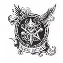 Incorporate iconic nu metal band logos into a sleeve design tattoo design idea