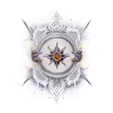 corona espada tattoo design idea