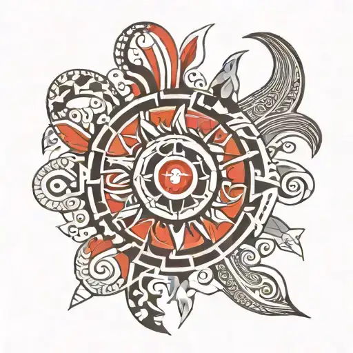 inuit style tribal tattoo design idea