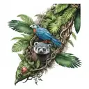 Amazon rainforest sleeve tattoo design idea