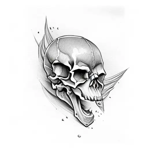 Skull tattoo design idea