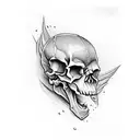 Skull tattoo design idea