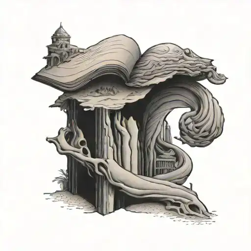 dune book with sand dune tattoo design idea