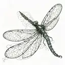 transparent gothic dragonfly with haze tattoo design idea