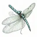 transparent gothic dragonfly with haze tattoo design idea