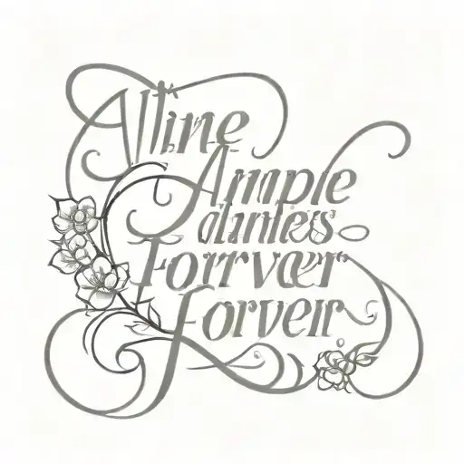 the vampire diaries quote "Always & Forever" tattoo design idea