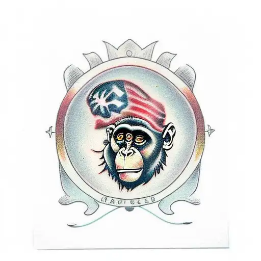 monkey tattoo design idea