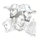 999, Young Dolph Dolphin, Nipsey Hussle TMC, Blue Slide Park tattoo design idea