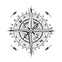 Compass tattoo design idea
