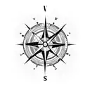Compass tattoo design idea