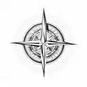 Compass tattoo design idea