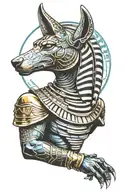 Egyptian god Anubis tattoo design idea