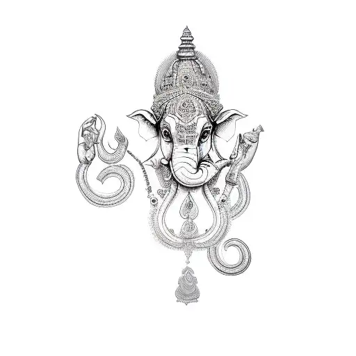 lord ganesha tattoo design idea