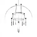 daisy with chandelier underneath tattoo design idea