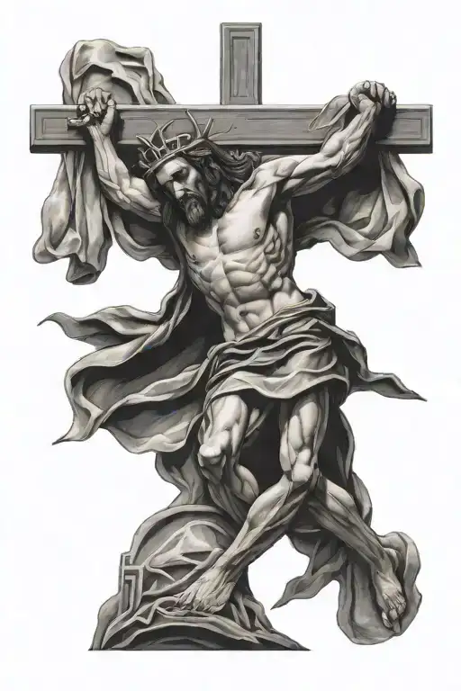 christ crucifixion tattoo design idea