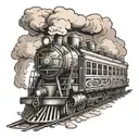 train car tattoo design idea