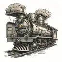 train car tattoo design idea