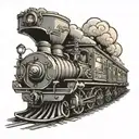 train car tattoo design idea