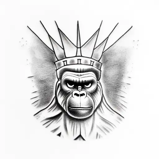 King Kong as the Statue of Liberty tattoo design idea