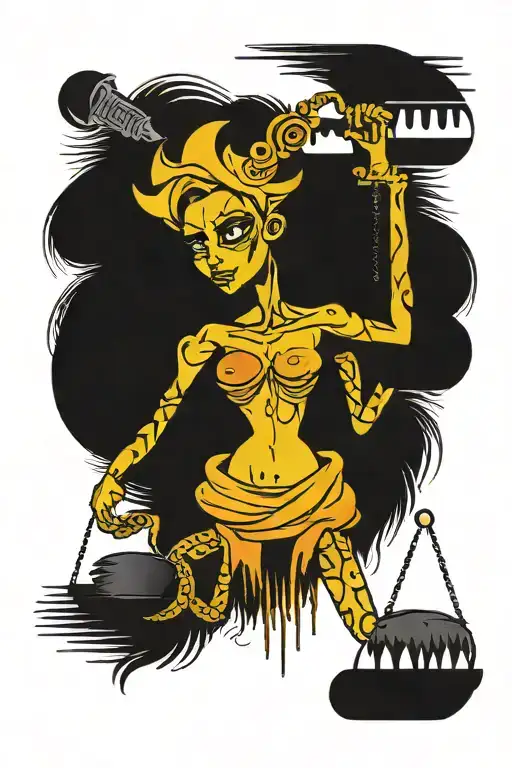 worrier with family issues like equality and justice tattoo design idea