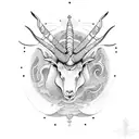 Capricorn Aquarius tattoo design idea