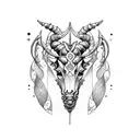 Capricorn Aquarius tattoo design idea