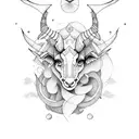 Capricorn Aquarius tattoo design idea