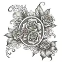 Create a vivid tattoo with images depicting the meanings of my children’s names: Tony, Ava , Emma  tattoo design idea