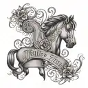 Create a vivid tattoo with images depicting the meanings of my children’s names: Tony, Ava , Emma  tattoo design idea