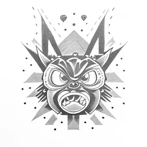 ohana in punk font tattoo design idea