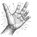 memorabilia piece that can be placed on the top of my forearm. must include a hand that is reaching to the sky tattoo design idea