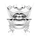 lips tattoo design idea
