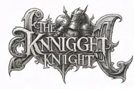 the word knight in tinka babe shadow font on forearm tattoo design idea