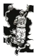 Allen Iverson burn tattoo design idea