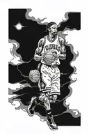 Allen Iverson burn tattoo design idea