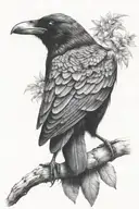 crow flying tattoo design idea