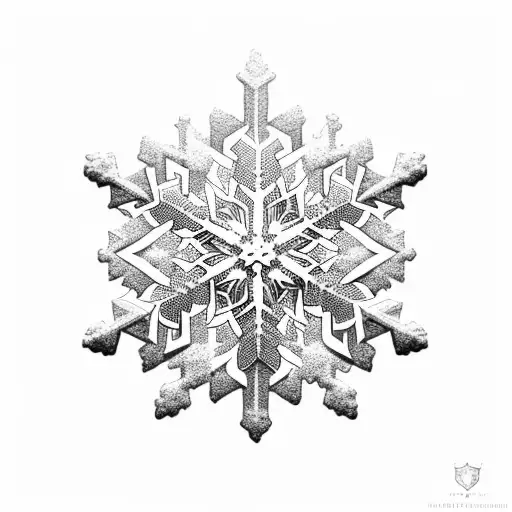  snowflake lapland lettering tattoo design idea