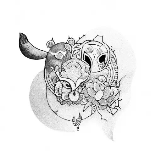 Introvert extrovert tattoo design idea