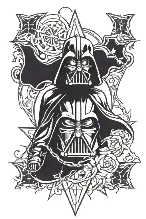Dark vador star wars sith logo tattoo design idea