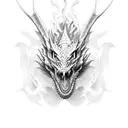 Full body dragon tattoo design idea