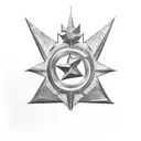 Communist symbol transformed into a pop art piece tattoo design idea