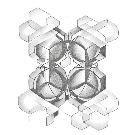 hexagons tattoo design idea