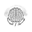 A marathon runner's silhouette with a brain inside tattoo design idea