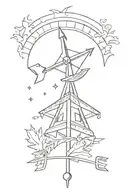 weather vane tattoo design idea