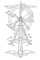 weather vane tattoo design idea