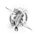 dead fish tattoo design idea