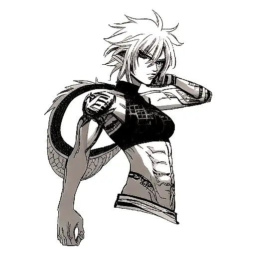 Dragon tattoo meant to wrap around the forearm tattoo design idea